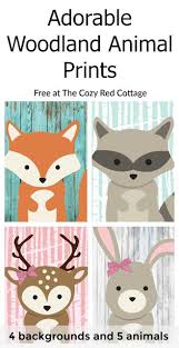 Free Woodland Animal Prints Woodland Animal Baby Shower Woodland Animal Prints Woodland Animals Theme