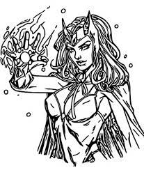 Avengers age of ultron is out in theaters on may 1st! Coloring Page Wandavision Scarlet Witch 3
