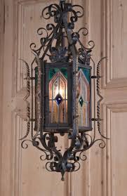 Antique Gothic Wrought Iron Stained Glass Lantern Image 2 Aydinlatma Elemanlari Avizeler Aydinlatmalar