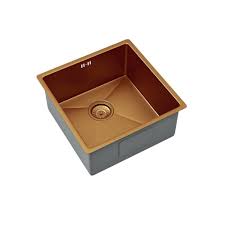 Circular, oval, rectangle, specialty, square. Ellsi Elite Single Bowl Inset Undermounted Stainless Steel Kitchen Sink Waste Copper