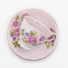 Adorable Rose Colclough Tasse Ensemble De The Recouvert De Roses Roses De Chou Avec Des Accents De Petite Fleur Bleu Vintage Tea Cup Set Tea Cups Tea Cup Set
