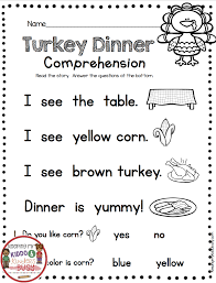 Read And Write Like A Rock Star October Freebies Keeping My Kiddo Busy Thanksgiving Reading Comprehension Reading Comprehension Kindergarten Free Reading Comprehension Worksheets
