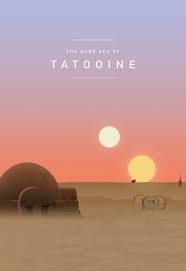 Anh Tatooine Sunset Star Wars Travel Posters Star Wars Painting Star Wars Travel
