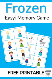 Frozen Memory Game Free Printable Disney Games For Kids Free Games For Kids Printable Games For Kids