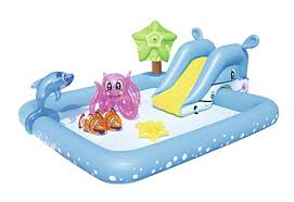 Piscina Hinchable Infantil Con Tobogan Bestway Acuario Fantastico Disfraceslandia Toboganes Piscinas Infantiles Piscinas Para Ninos
