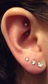 Alva Swarovski Crystal 16g Silver Barbell Ear Piercings Turquoise Drop Earrings Dangle Earrings Boho