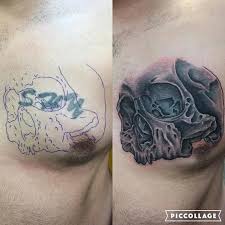 The skull museum christmas party 2020! Markarnold Skull Cover Up Skull Black And Grey Cover Up Skulls Chest Piece