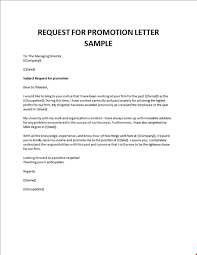Request letter of application format. Promotion Request Letter And Application Format