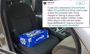 Driver Charged After Using Case Of Beer As A Makeshift Booster Seat Beer Case Booster Seat Beer