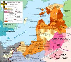 Teutonic Order 1410 Es Estado Monastico De Los Caballeros Teutonicos Wikipedia La Enciclopedia Libre Mapa Historico Geografia E Historia Historia Medieval