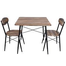 The malabar outdoor dining table boasts a thoroughly durable design and a rustic, natural look. Utility 3 Piece Wooden Top Metal Dinning Table Set With 2 Dining Chairs Buy Modern Dining Table Set Marble Fujian Set Narrow 1 Piece Of 4 Dining Table Zhangzhou Bar Kitchen 4 Chair