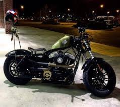 Mother Road Customs Customers Custom 2010 2018 Harley Sportster With Our Spring Solo Black Seat Mounting Kit Harley Bobber Sportster Bobber Harley