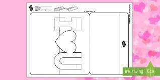 How to make pop up card i love you. 3d I Love You Card Easy Pop Up Cards To Make