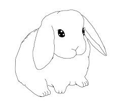 Lop Eared Bunny Lineart By Thistleflight On Deviantart Bunny Coloring Pages Lop Eared Bunny Dog Coloring Page