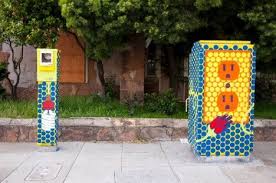 In The Summer Of 2014 The City Of Pleasanton S Community Services Department Civic Arts Division Introduced Project Paint Box The Fi Box Art Utility Box Art