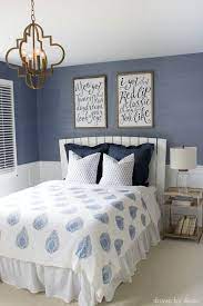 Modern blue and white bedroom decor. Modern Coastal Bedroom Makeover Reveal Driven By Decor Blue And White Bedding Bedroom Makeover Coastal Bedroom