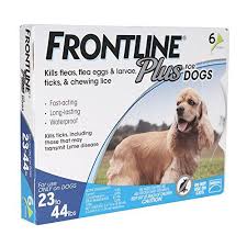 Dog Flea Drops Frontline Plus Flea And Tick Control For Dogs 2344 Lbs 6 Mo Supply Read Mo Frontline Plus For Dogs Frontline For Dogs Tick Control For Dogs