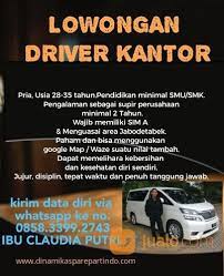 Menampilkan postingan dengan label driver. Lowongan Driver Kantor Sim A Jakarta Selatan Jualo