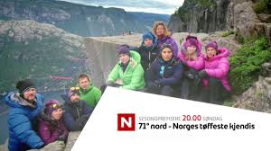 Nå legger en ny gruppe kjendiser ut på tur for å kjempe seg mot nordkapp. 71 Grader Nord Norges Toffeste Kjendis 2016 Riot