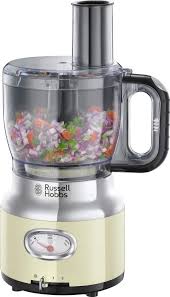 Russell Hobbs 25182 56 Robot Cuisine Multifonction 2 3l Retro Hache Mixe Tranche Rape Compatible Robot Cuisine Multifonction Robot Cuisine Vintage Design