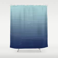 Light Blue To Navy Painted Gradient Ombre Shower Curtain By Shabbyhappydesigns Society6