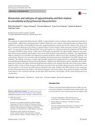As many as 15% of children display oppositional defiant disorder (odd), a pattern of opposition, defiance, and anger at authority. Pdf Dimensions And Subtypes Of Oppositionality And Their Relation To Comorbidity And Psychosocial Characteristics