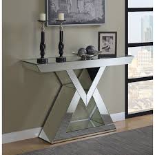 Cs009 Console Table 930009 Coaster Furniture Displays In 2020 Silver Console Table Mirrored Console Table Modern Console Tables