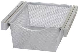 Panier De Rangement Coulissant Spaceo Gris H 15 X L 36 8 X P 43 Cm Leroy Merlin
