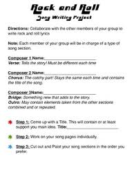 Use the song examples compiled in this post. Writing Lyrics Worksheets Teaching Resources Tpt
