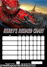 Personalised Spiderman Reward Chart Pen With Or Without