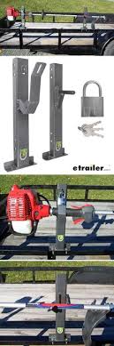 The hooks on one of the towers have integrated steel hasps. 18 Carreton Ideas Utility Trailer Work Trailer Lawn Trailer