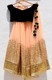 Black And Gold Combination Blouse Designs Peach And Gold Lehenga With Black Velvet Blouse Indian Outfits Lehenga Velvet Blouse Design Indian Outfits