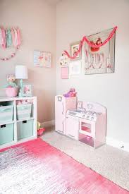 Pink And Mint Girls Playroom Tour Tassels Wool Ball Garland Flamingos Playroom Girlsplayroom Kidsplayroom P Kid Room Decor Girls Playroom Toddler Rooms