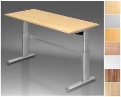 Die höhenverstellbare tische sichern gesundes arbeiten durch wechsel zwischen stehen und sitzen. Elektrisch Hohenverstellbarer Schreibtisch Rechteckform Arbeitshohe 660 1300 Mm Gestell C Fuss Silber Schreibtische Hohenverstellbar Ihr Erfahrener Spezialist