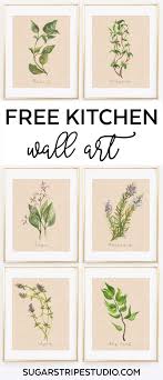 Black And White Botanical Prints Free Free Kitchen Botanical Prints Printables Herb Collection Kitchen Wall Art Printables Kitchen Wall Art Diy Kitchen Wall Art