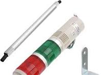 Othmro Industrial Signal Light Column LED Alarm Round Tower Light Indicator  Continuous Light Warning Light Red Green DB 90db 24V 3W 1PCS