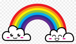 Download Now Free Printable Rainbow Invitation Template - Cartoon Rainbow  With Clouds - Free Transparent PNG Clipart Images Download