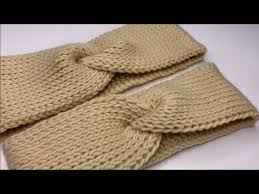 غرزة التريكو بالكروشيه التونسى وعمل بندانه رابطة شعر easy tunisian crochet knit stitch ear warmer youtube en 2021 crochet patrones accesorios pelo