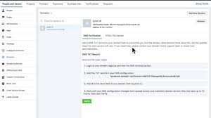 Facebook Domain Verification Youtube
