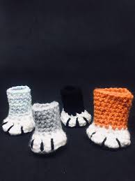 Move Over Knitters Crochet Cat Paws For Chairs Are Here And You Need To Make Them Crochet Cat Toys Chair Socks Crochet Chair Socks