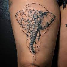 Geometric Elephant Head Piece By The Homie Fhon Elephant Tattoo Design Geometric Elephant Tattoo Geometric Animal Tattoo