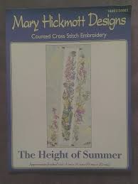 the height of summer bell pull cross stitch chart mary hickmott designs