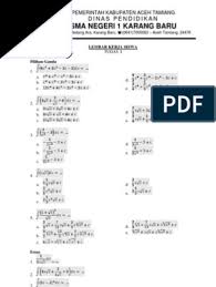 Lks matematika wajib kelas 12 semester 1 pdf. Lembar Kerja Siswa Matematika Kelas Xii Ipa