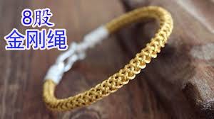 编绳diy 8股辫五乘迦叶金刚手绳 镂空花纹 太有个性了 bracelet macrame tuto macrame bijoux macrame