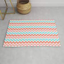 Check spelling or type a new query. Coral Peach Pink And Aqua Turquoise Blue Chevron Rug By Decampstudios Society6
