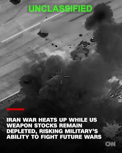 Key US weapons stockpiles remain significantly depleted and will come under even more intense pressure if strikes against Iran continue at the current rate, as President Donald Trump reiterated Friday that the