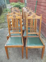 set of 10 oak dining chairs 253861