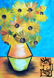 Van gogh transferred of sunflowers to canvas with full sharpness. Paint And Sip Class Van Gogh S Sun Flowers Melbourne Classbento