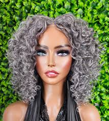 Curly Grey Human Hair