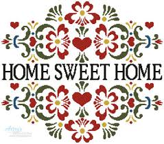 Floral counted cross stitch patterns. Home Sweet Home Floral Cross Stitch Pattern By Tereena Clarke Crosstitch Com